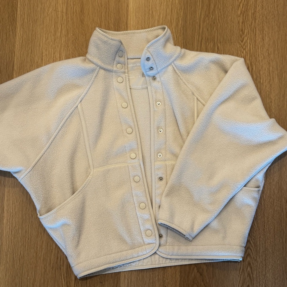 Outdoor Voices RecFleece Snap Jacket in Oyster